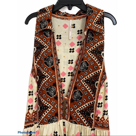 Free People Mixed Print Tunic Size S - Picture 6 of 11